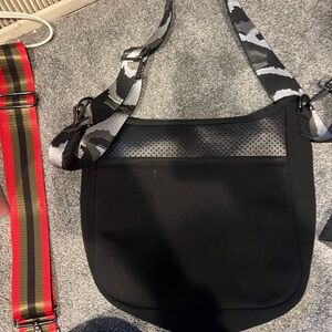 HAUTE SHORE Black and Pink Bag